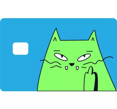 Kikar katt kreditkort vinyl klistermärke - Tenstickers