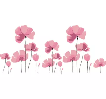 Vallmo blomma klistermärke - Tenstickers