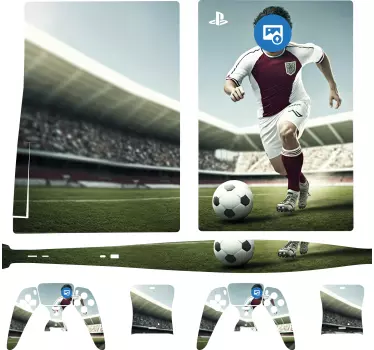 Fotbollsspelares ansikte Väggklistermärken fotboll - Tenstickers