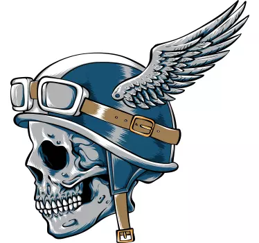 Hjälm skelett dekal motorcykel - Tenstickers
