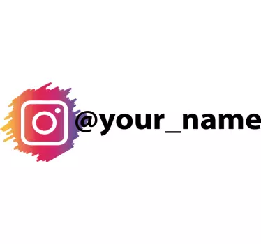 Personlig Instagram-logotyp Väggklistermärke - Tenstickers