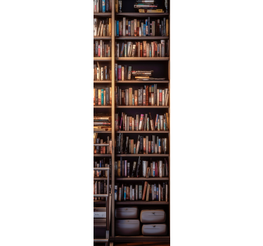 Bibliotekshyllorna Väggklistermärken dörrar - Tenstickers