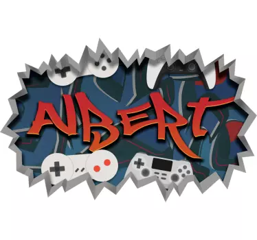 Gamer graffiti Väggklistermärken ungdomsrum - Tenstickers