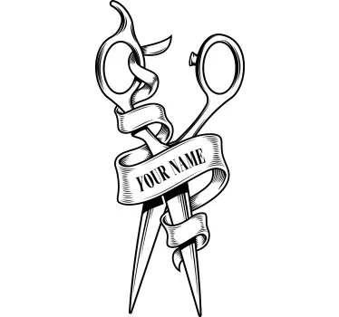 Personlig barbershop logotyp Väggklistermärken skyltfönster - Tenstickers