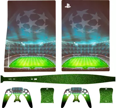 Mästare i fotbollsstadion Väggklistermärken PS5 - Tenstickers