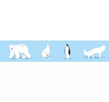 Arktiska djur Väggklistermärken gränser - Tenstickers