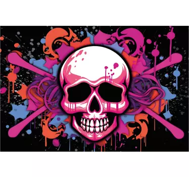 Graffiti skalle cover för bärbar - Tenstickers