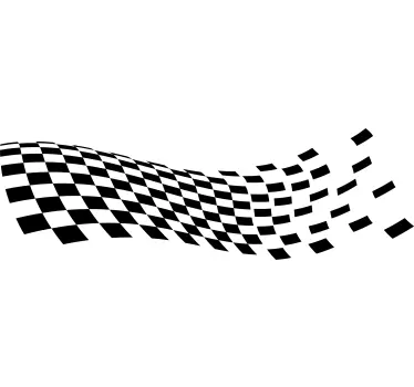 Racing flagga Väggklistermärken bilar - Tenstickers