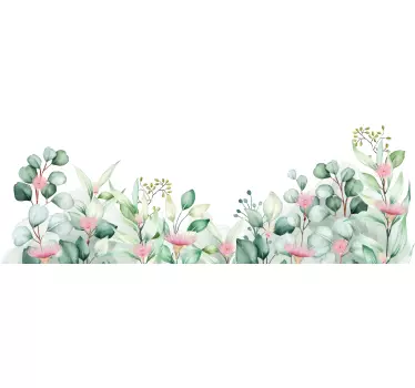 Akvarell blommor och växter Väggklistermärken badrum - Tenstickers