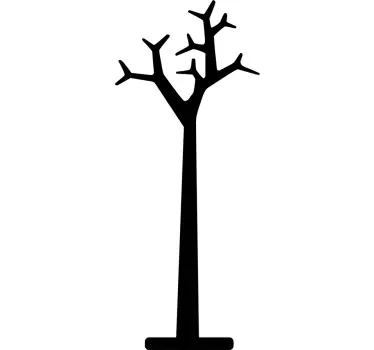 Trädrock rack klädhängare dekal - Tenstickers