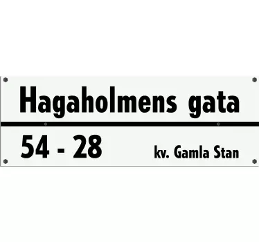 Gatuskylt stockholm Namn klistermärke - Tenstickers