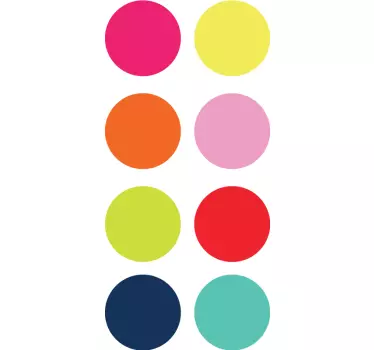 Färgade cirkelklistermärken - Tenstickers