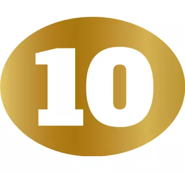 Gyllene siffror bildekaler - Tenstickers