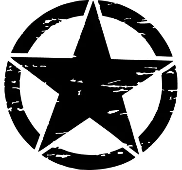 Militärstjärna klistermärke - Tenstickers