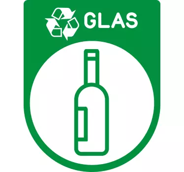 Glasåtervinning Väggklistermärken behållare - Tenstickers