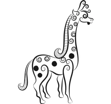 Abstrakt giraff klistermärke - Tenstickers