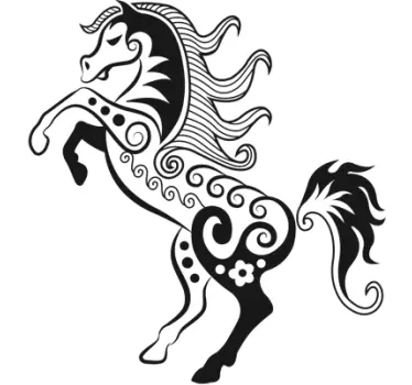 Abstrakt springa häst dekal - Tenstickers