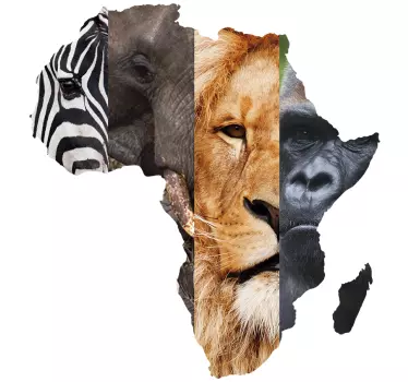 Afrikansk djur djur vägg klistermärke - Tenstickers