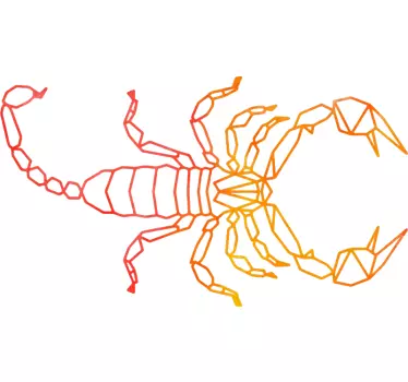 Akvarell geometrisk skorpion insekt vägg klistermärke - Tenstickers