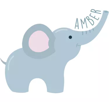 Anpassad elefantnamndesign klistermärken - Tenstickers