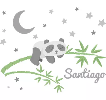 Anpassad panda illustration väggdekal - Tenstickers