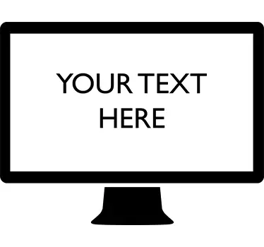 Anpassad text datorskärm klistermärke vardagsrum väggdekoration - Tenstickers