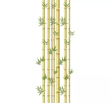 Bambu dörr klistermärke - Tenstickers
