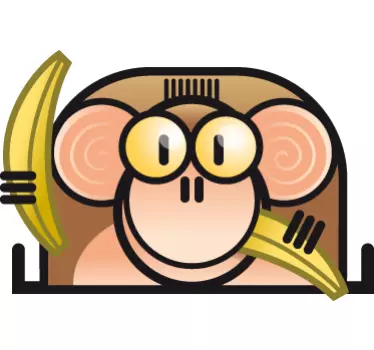 Banan apa vägg klistermärke - Tenstickers