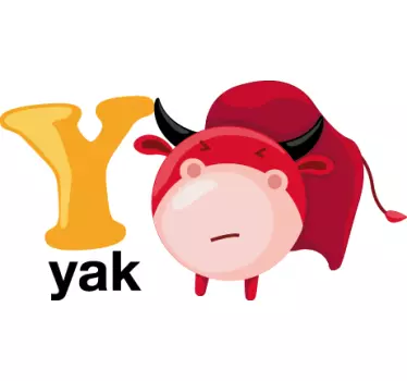 Barn bokstav och klistermärke - Tenstickers