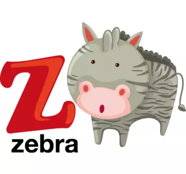 Barn bokstav z klistermärke - Tenstickers