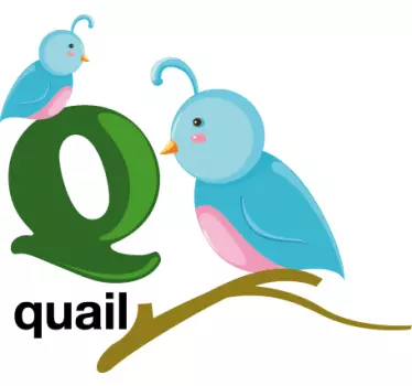 Barn brev q klistermärke - Tenstickers