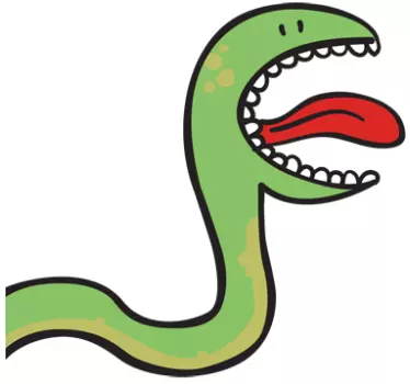 Barn garderob färg orm dekal - Tenstickers