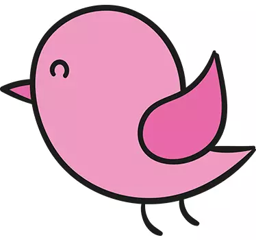 Barn papegoja illustration klistermärke - Tenstickers