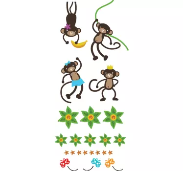 Barn parti apor väggdekal - Tenstickers
