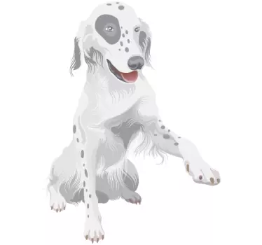 Barn tass hund vägg klistermärke - Tenstickers