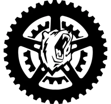 Björnhjul cykelvägg klistermärke - Tenstickers