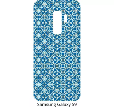 Blå ornament telefon klistermärke - Tenstickers