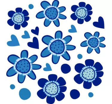 Bildekal Klassisk Blomma Tryck Vinyl - Tenstickers