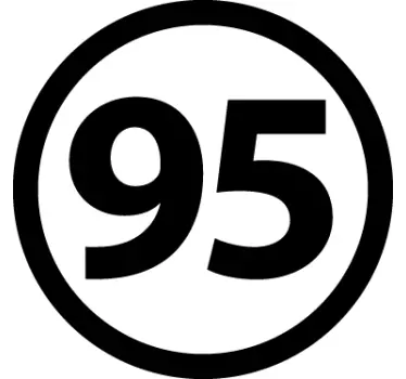 Blyfri 95 fordonsklistermärke - Tenstickers
