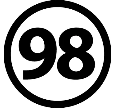 Blyfri 98 fordonsklistermärke - Tenstickers