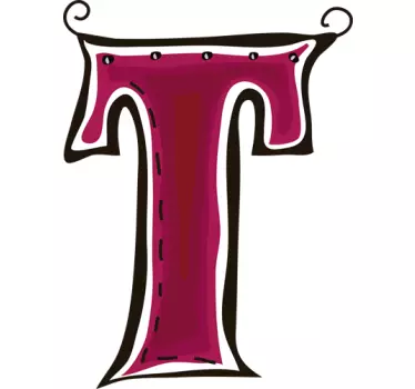 Bokstav t klistermärke - Tenstickers