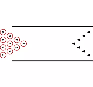Bowling vinyl klistermärke golvplattor - Tenstickers