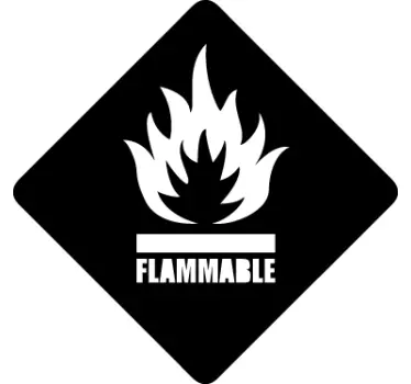 Brandfarlig ikon klistermärke - Tenstickers