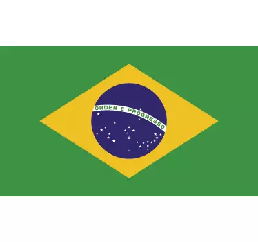 Brasilien flagga vägg klistermärke - Tenstickers