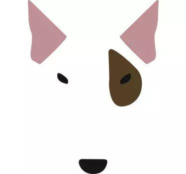 Bull terrier ansikte klistermärke - Tenstickers