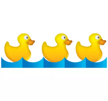 Bunke med gul ankor badrum sticker - Tenstickers