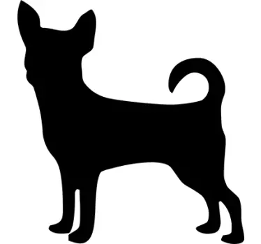 Chihuahua silhuett klistermärke - Tenstickers