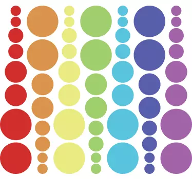 Cirkel regnbåge klistermärke - Tenstickers