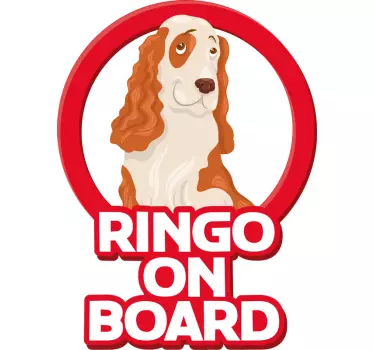 Bildekal Cocker Spaniel Husdjur Ombord - Tenstickers