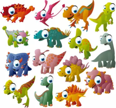 Dinosaurie dekalsamling - Tenstickers